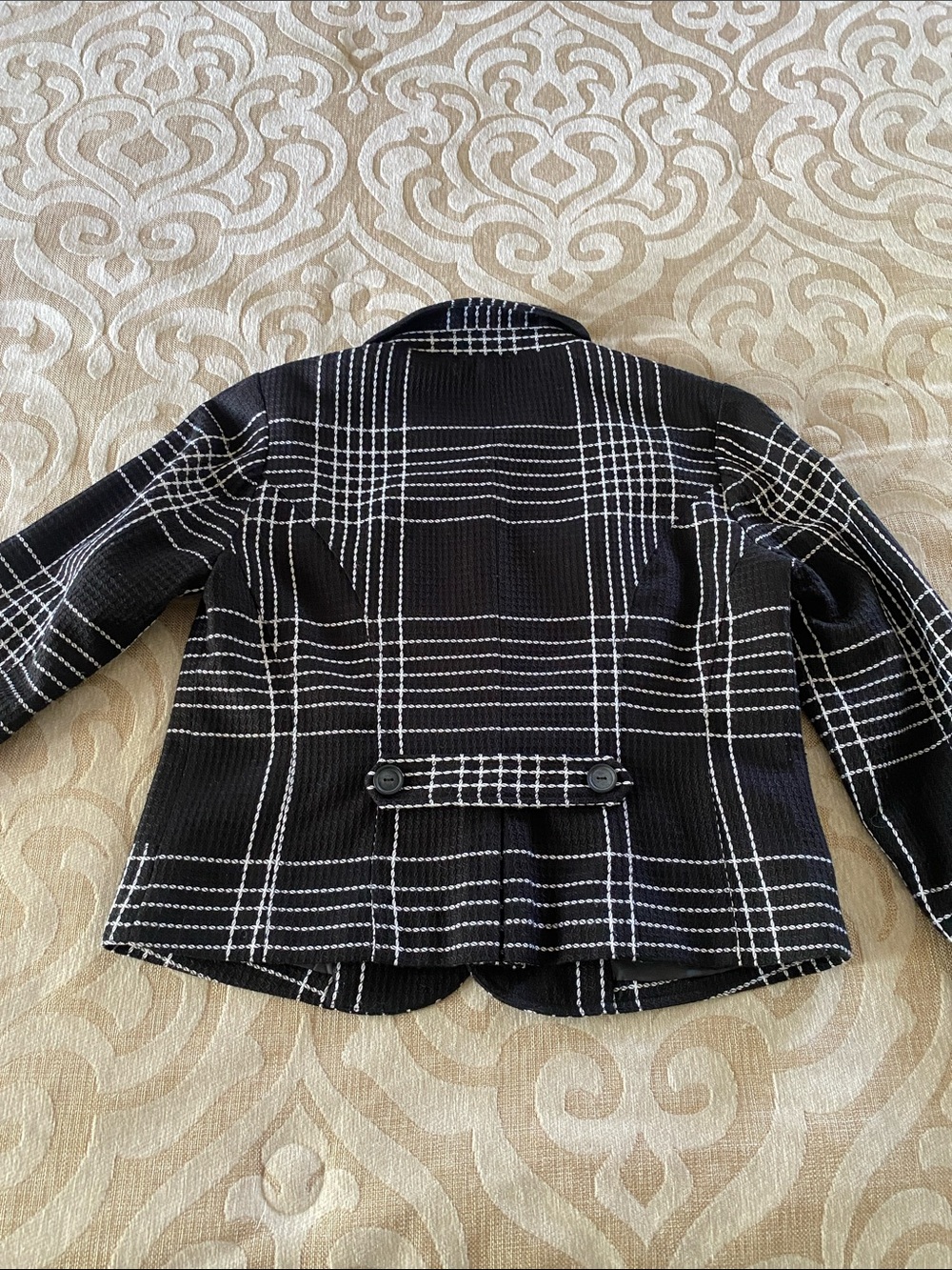 Christopher & Banks Black White Plaid Jacket Size S - Picture 7 of 9